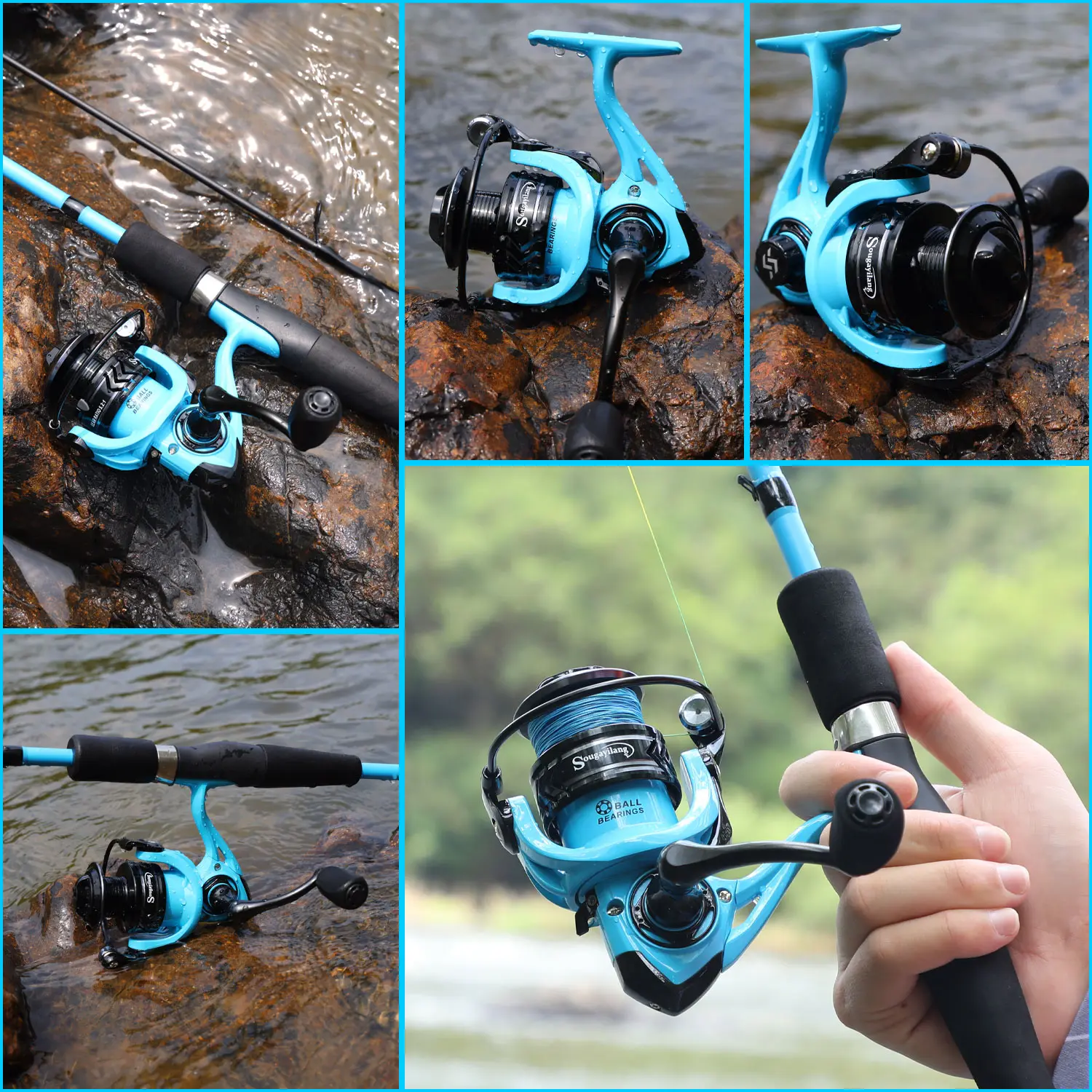 1000-6000 Spinning Fishing Reels 5.2:1 Speed Ratio 15kg Max Drag Metal Spool Saltwater Freshwater Fishing Tackle spinning fishing reels,fishing reels