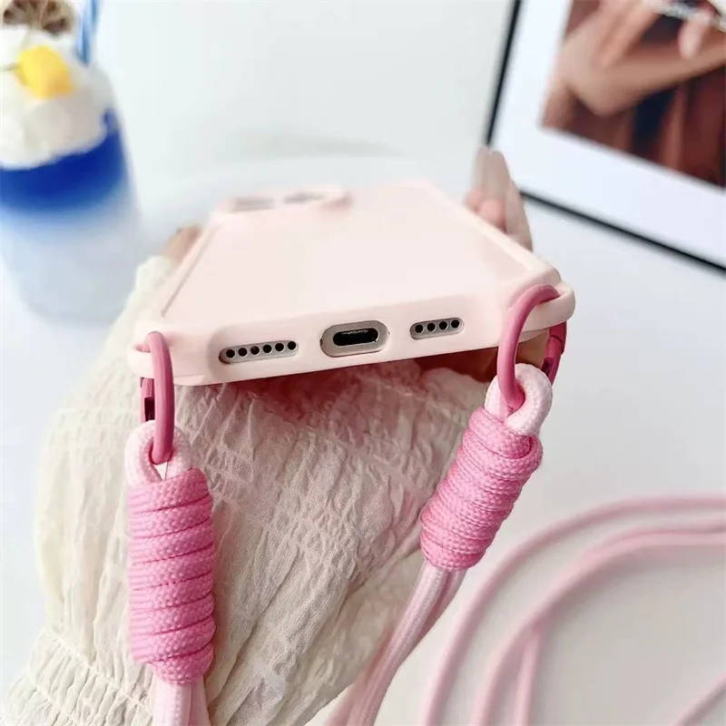 Crossbody Lanyard Strap Rope Soft Phone Case Cover