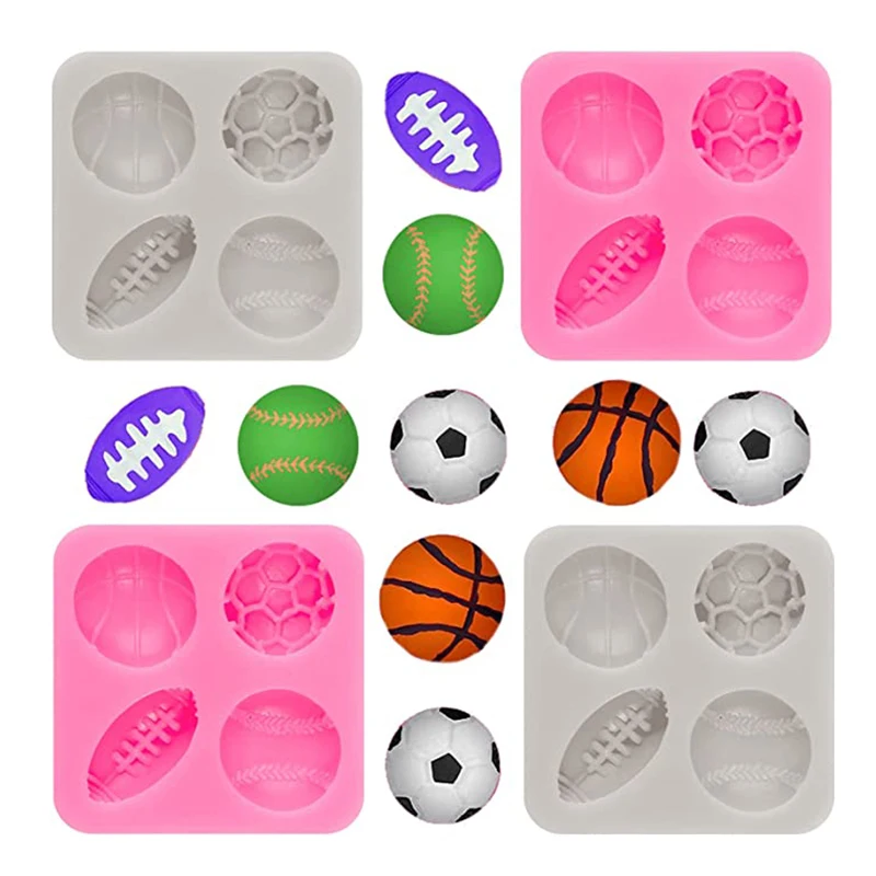 JLZK Stampi in Silicone per Pallacanestro Stampo per Caramelle al Cioccolato Topper per Cupcake Fai-da-Te Strumenti per Decorare Torta Fondente Stampo in Argilla Polimerica