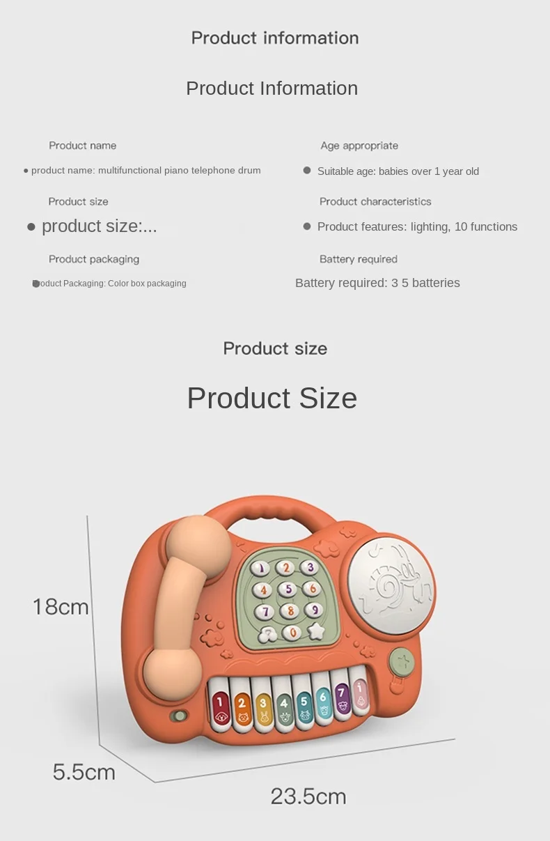 Pwshymi-téléphone Jouet Pour Bébé Jouet De Téléphone Portable Pour Bébé