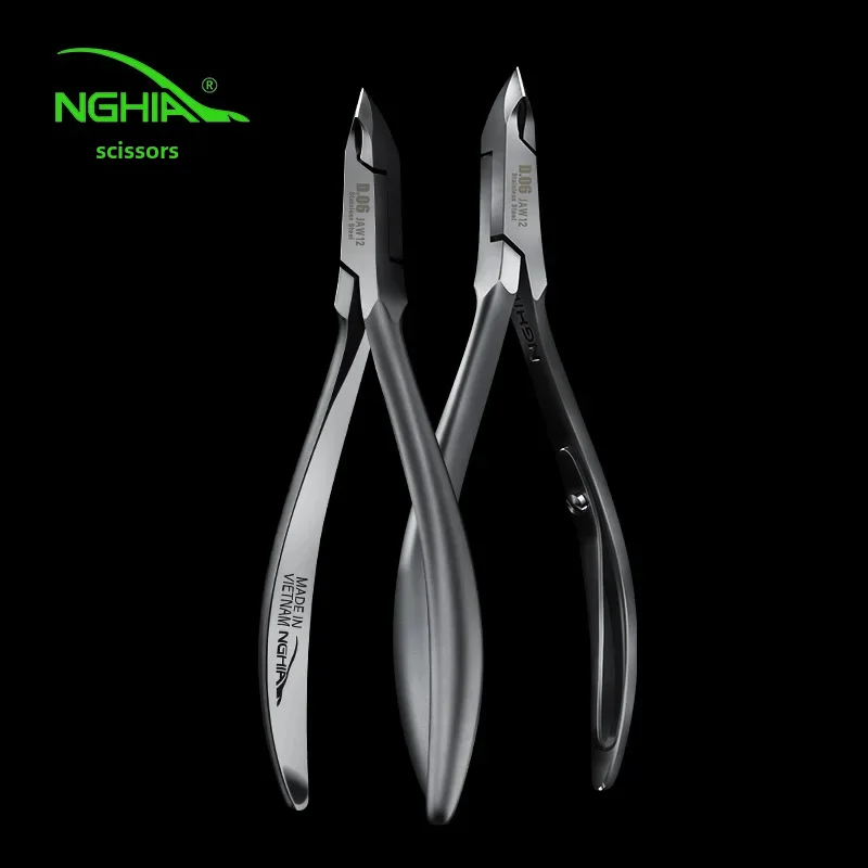 Vietnamese Authentic Stainless Steel Nail Clipper Single Fork Professional Tool for Nail Art Shop Dead Skin Scissors D06 Nghia