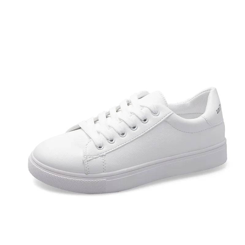 2024 New Women Sneakers Fashion Breathble Vulcanized Shoes Pu Leather Platform Shoes White Lace Up Casual Shoes Zapatos Mujer - 5