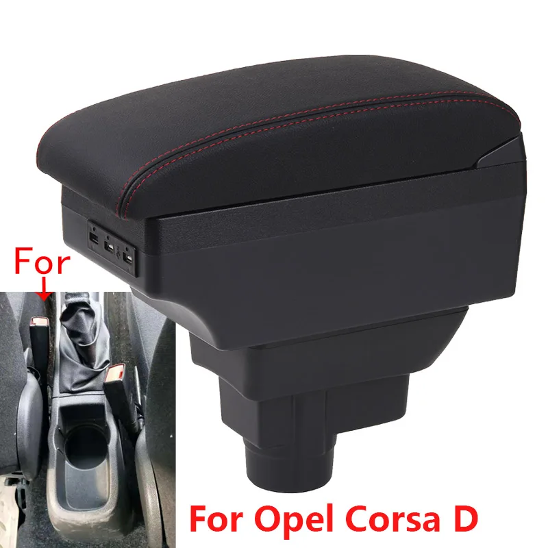 

For Opel Corsa Armrest box For Opel Corsa D Car armrest Backrest Interior Retrofit part Storage Box Accessorie easy installation