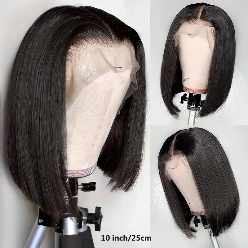 Newmi Bob Wigs Short Bob Wig Lace Front Human Hair Wigs Straight Hair 13x4 Lace Frontal Human Hair Bob Wigs for Women 2
