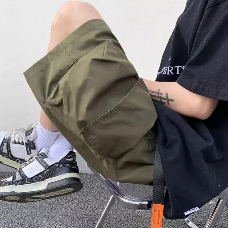 Summer Men's Functional Cargo Shorts 2024 New Multi-pocket Baggy Gym Short Sweatpants Y2K Streetwear Bermuda shorts Masculina 3