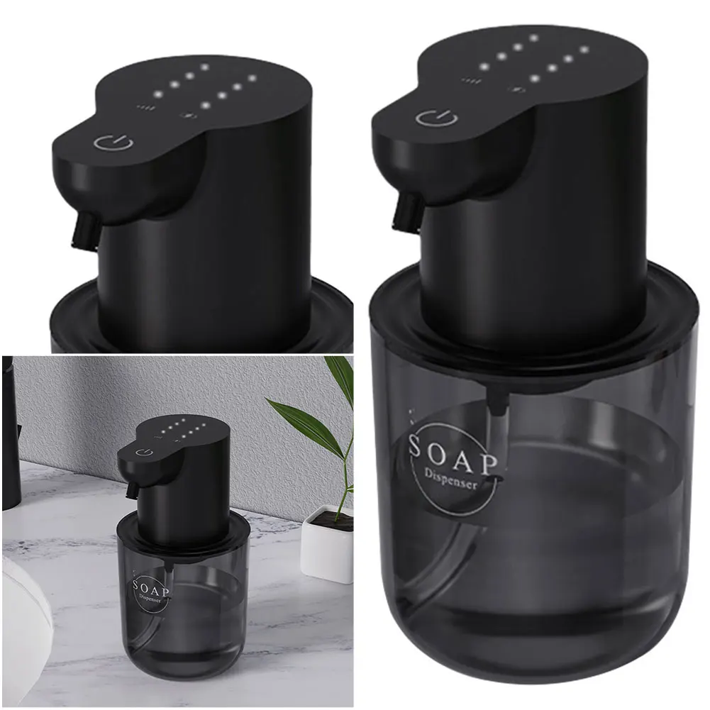 400ml Dish Soap Dispenser Rechargeable Infrared Sensor Electric Sanitizer Dispenser IPX5 Waterproof Kitchen Bathroom Accessories