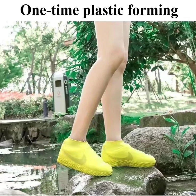 Rain Shoe Covers Reusable Coat Walking Shoes Rainy Day Lightweight Thick Wear-resistant Silicone Daily Household Items Travel