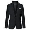 Black Dress Jackets Cropped Jacket for Men Coats Business Man Suits and Blazers Short Korean Style Fashion 2024 Spring Clothes 1