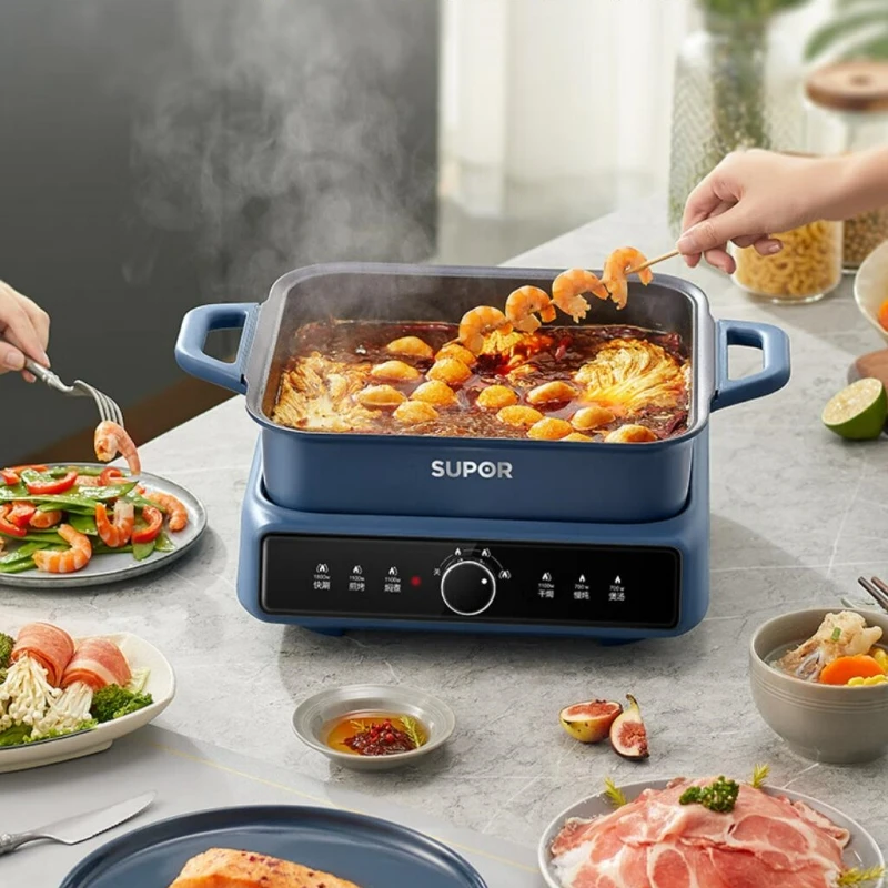 SUPOR 220V Electric Hot Pot Multi-Purpose Cooker 6L Split Type Household Electric Hot Pot 1800W Multifunctional Electric Pot 3