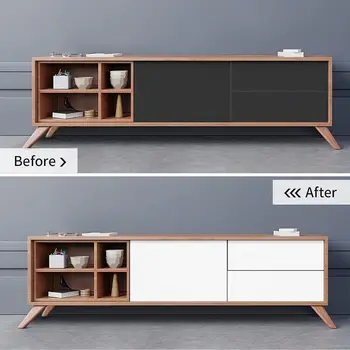 55 واسعة ماتي خلفية أبيض/رمادي/أسود الفينيل ذاتية اللصق ل جدار الرف بطانة الجدول باب غرفة المعيشة ورق اتصال جدار ديكور - Image 6