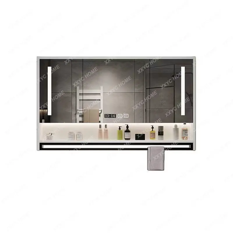 

Smart Bathroom Mirror Cabinet Wall-Mounted Backlight Anti-Fog Separate Storage All-in-One Cabinet