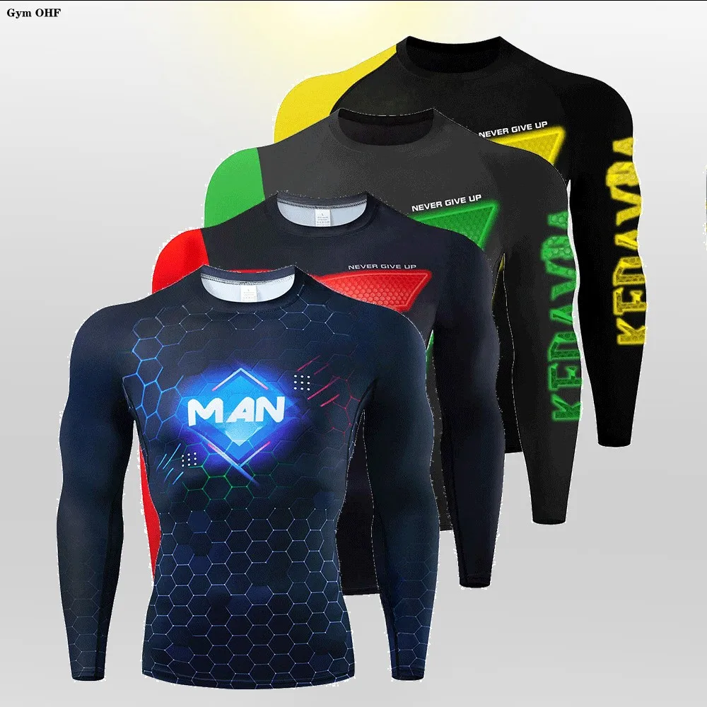 

Super Hero 3D Tshirts Men's Compression Shirt Running Fitness Tights Long Sleeve Shirts Training Jogging Leggings Gym Sportswear