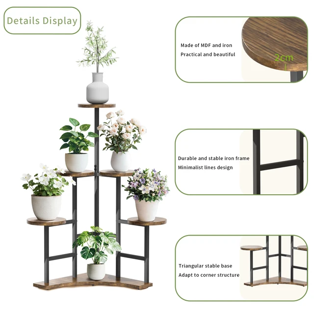 Corner Plant Display Rack