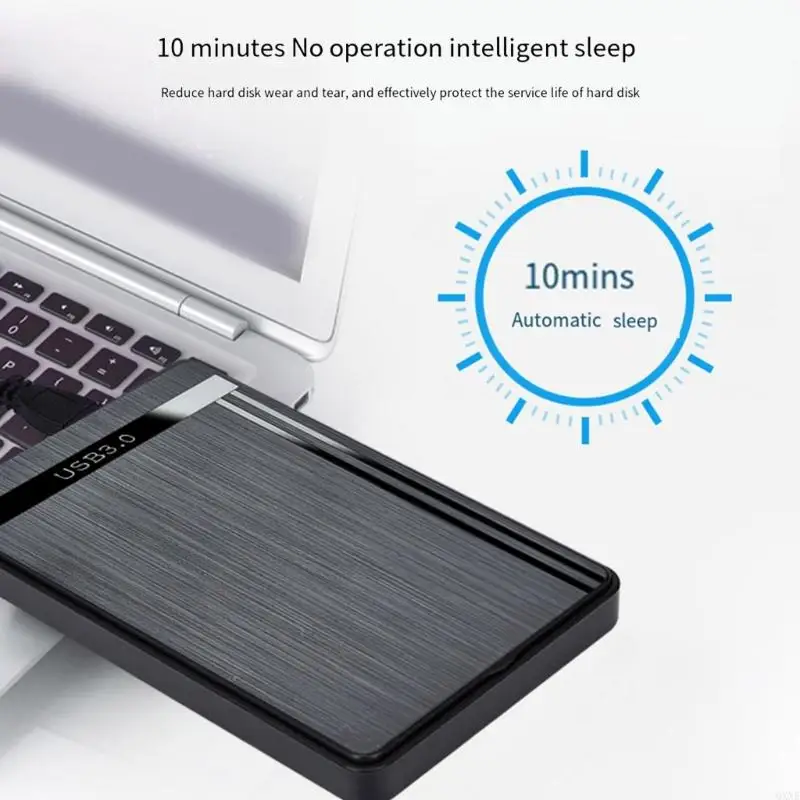 QXNE 2.5in USB3.0 HDD SSD Box Hard Disk Case- Enclosure 2.5'' HDD External Case- Tool Installation USB Cable