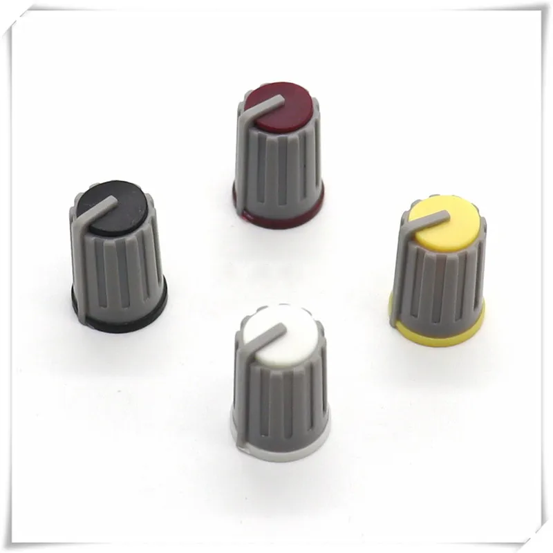 

10 Pieces Plastic Knob Cap Diameter 12.5mm Height 18mm Potentiometer Encoder Knob 270 Degree D Inner Hole 6MM
