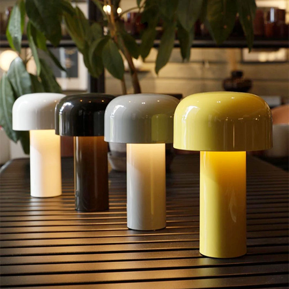 

Nordic Led Mushroom Lamp Portable Wireless Touch Rechargeable Table Lamp USB Desk Lamp Decoration Bedside Night Led Light