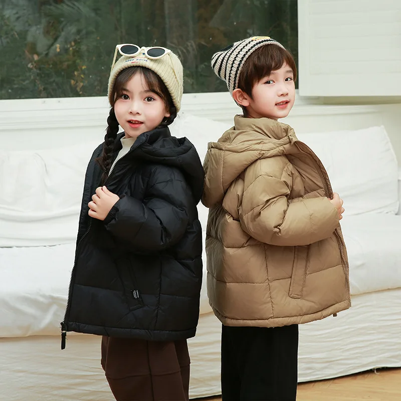 Kids Down Coat 2024 New Autumn Winter Goose Down Children Down Jacket Warm White Duck Down CoatOvercoat for Girls Boys Jacket