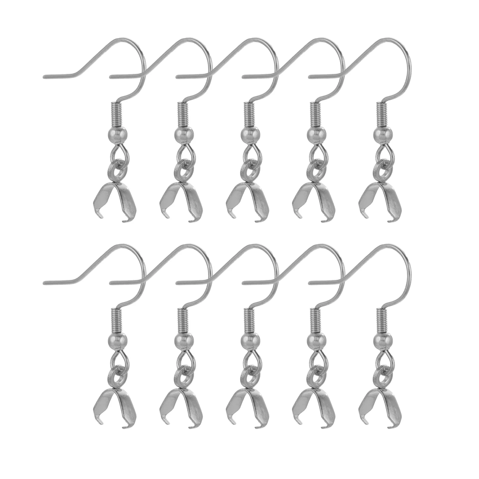 Titanium Steel Pendant Earrings Lug Clamp DIY Jewelry Handmade Accessories Wholesale 6