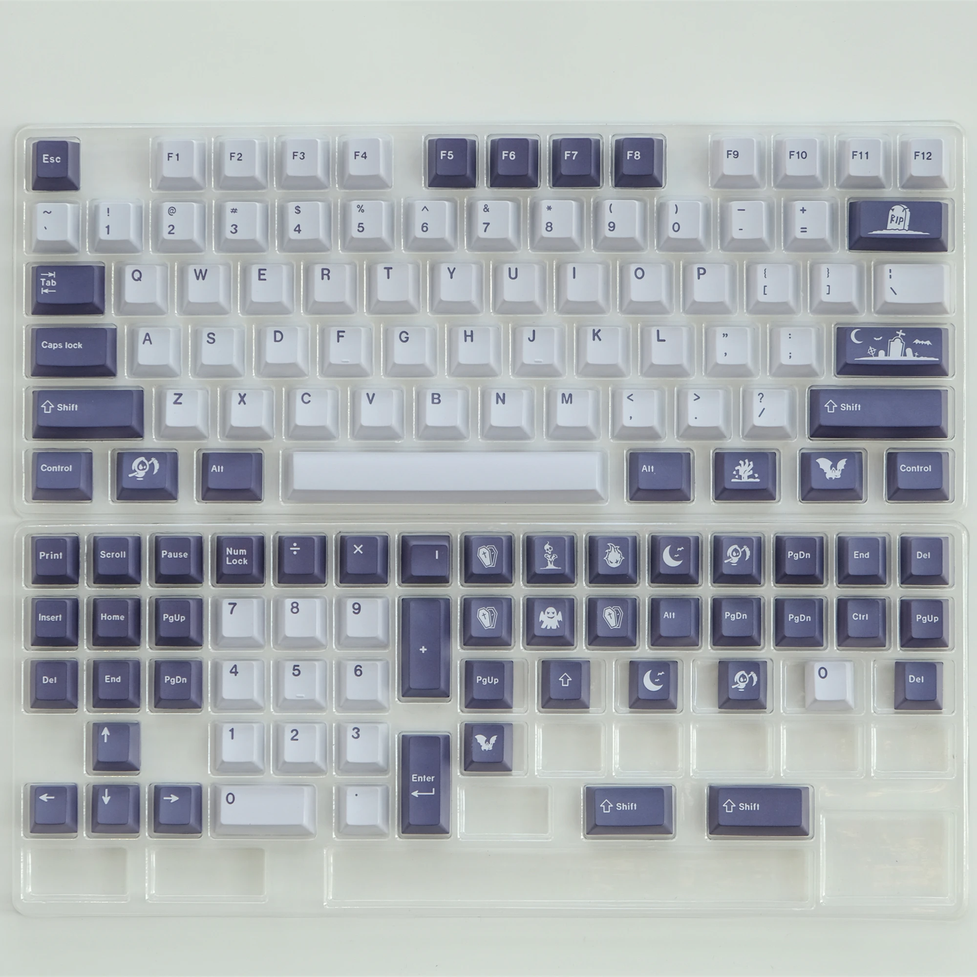 Gmk Midnight Keycaps Grupo Perfil de Cereja Pbt Sublimação de Corante 61 64 68 75 87 104 129 Chaves - Imagem 3