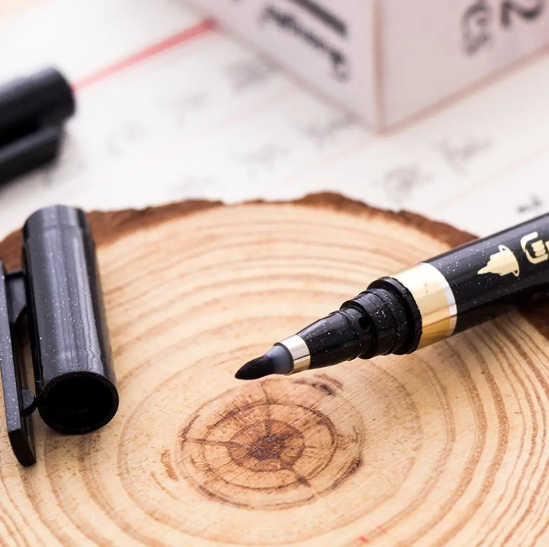 Pratical Fine Durable Tip Caligraphy Pen Pigma Art Marker Drawing Sketch Archival Black Ink Brush Art Supplies Stationery Supply