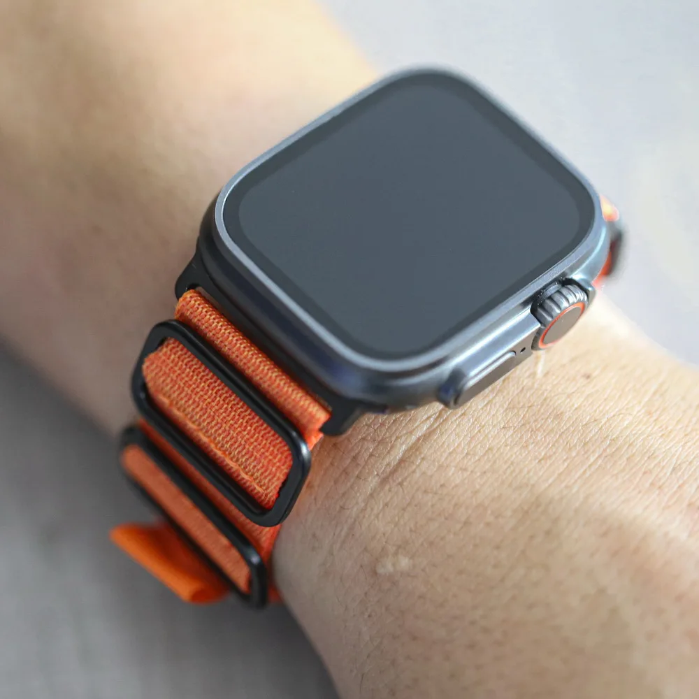 Фото Ремешок HEMSUT для Apple Watch Series 9 8 7 SE, нейлоновый браслет для акций, Ultra 49 38 40 41 42 44 45 мм, совместим с Iwatch SE №4