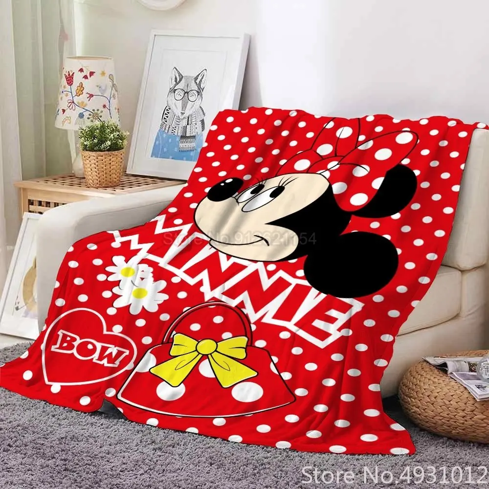 

2023 Disney 3D Cartoon Mickey Mouse Print Motif Super Soft Comfort Blanket Air Conditioned for Children Baby Adult Bedding Sofa