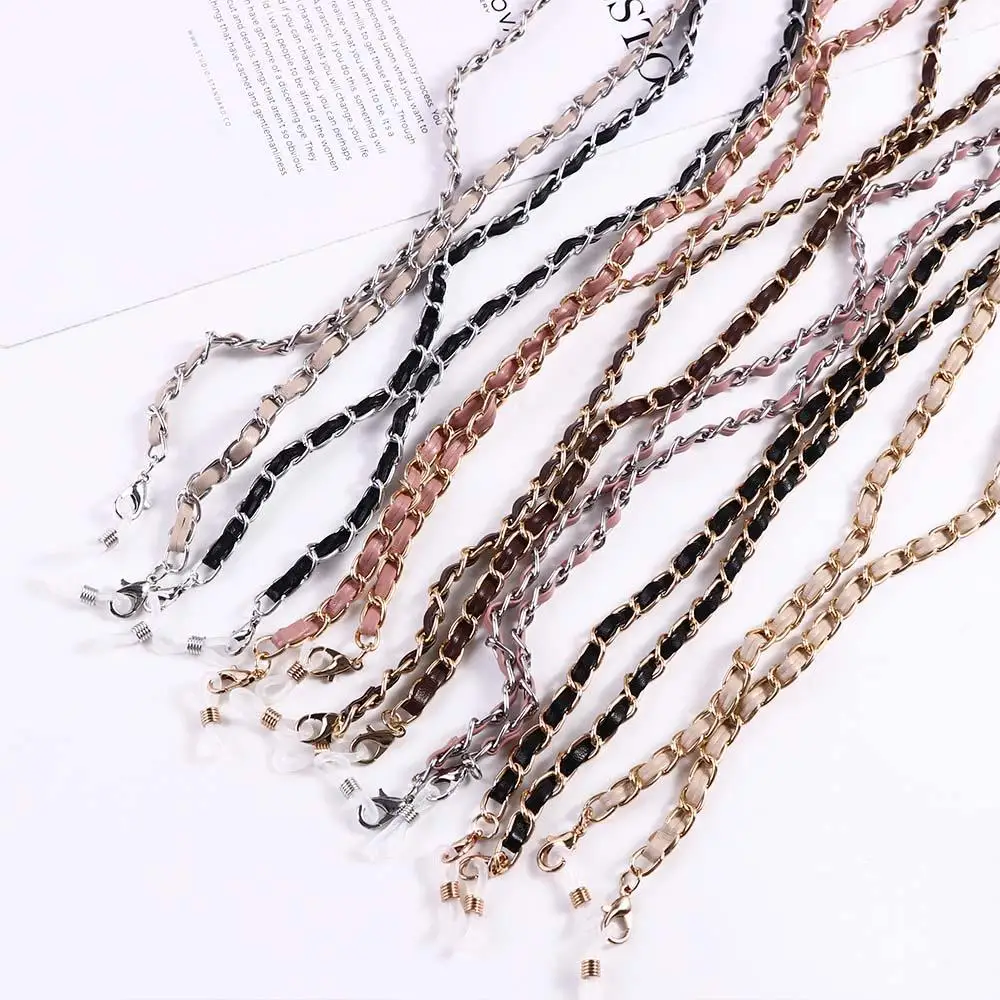 

Ожерелье из искусственной кожи женское, винтажный аксессуар для очков, цепочка-маска, аксессуар в Корейском стиле