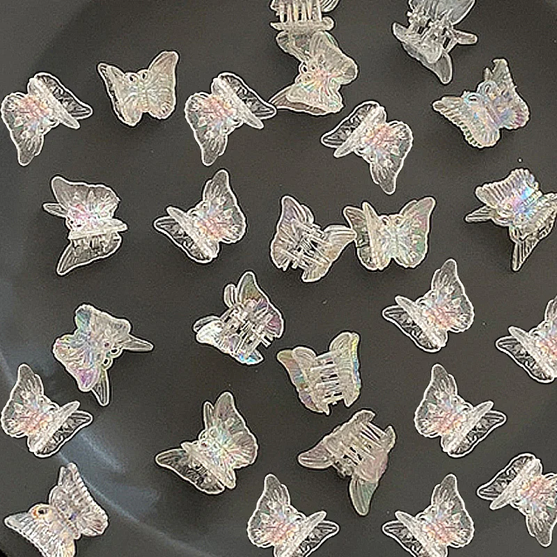 50 mini clip per artiglio a farfalla multicolore trasparente mini forcina per capelli accessori per capelli per copricapo per ragazze e donne  200000297