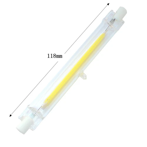 LED R7S 유리 튜브 COB 전구 78MM 118MM 높은 전원 R7S 옥수수 램프 J78 J118 할로겐 빛 교체 50W 90W AC 110V 220V Lampadas 3