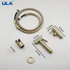 ULA Gold Handheld Bidet Sprayer Set Stainless Steel Toilet Faucet Bathroom Shower Head Hygienic Shower Self Cleaning 6