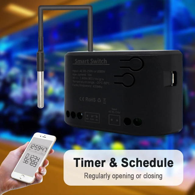Tuya Smart WiFi Switch Temperature Sensor Monitor 7-32V 85-250V Monitoring Thermostat Passive Dry Contact Relay Work With Alexa 6