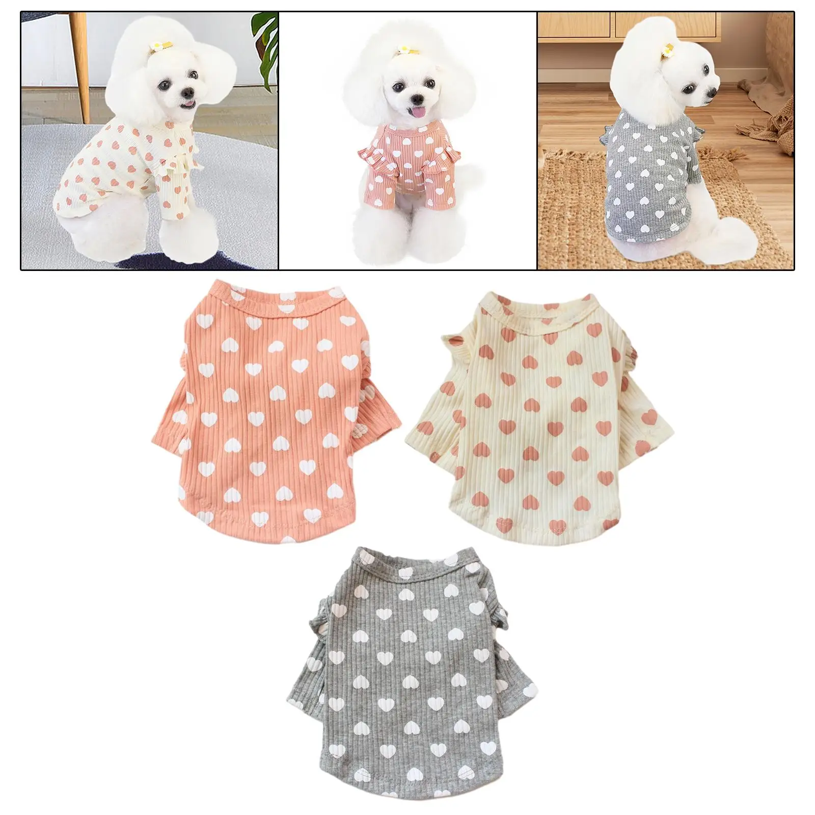 Puppy Clothes Beautiful Casual Fashion Handmade Easy to Wear Spring Pet Outfits for Holiday and Daily Wear Pet Gift Kitty Kitten