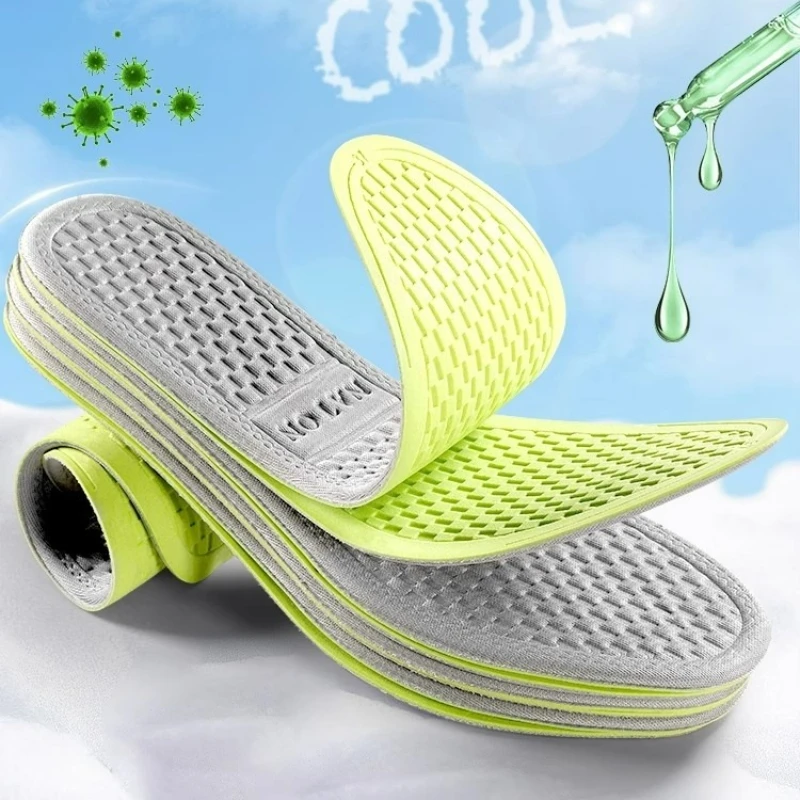 2/20pcs Memory Foam Orthopedic Insoles Unisex Deodorizing Insole Shoes Sports Absorbs Sweat Soft Antibacterial Shoe Accessories