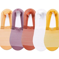 5 Piars Socks For Women New Women Invisible Ankle Socks Slippers Color Thin Mesh Transparent Women's No Show Socks Korea Style