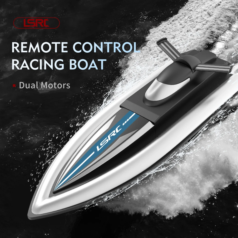 2.4G LSRC-B8 RC High Speed Racing Boat Waterproof Rechargeable Model Electric Radio Remote Control Speedboat Gifts Toys for boys