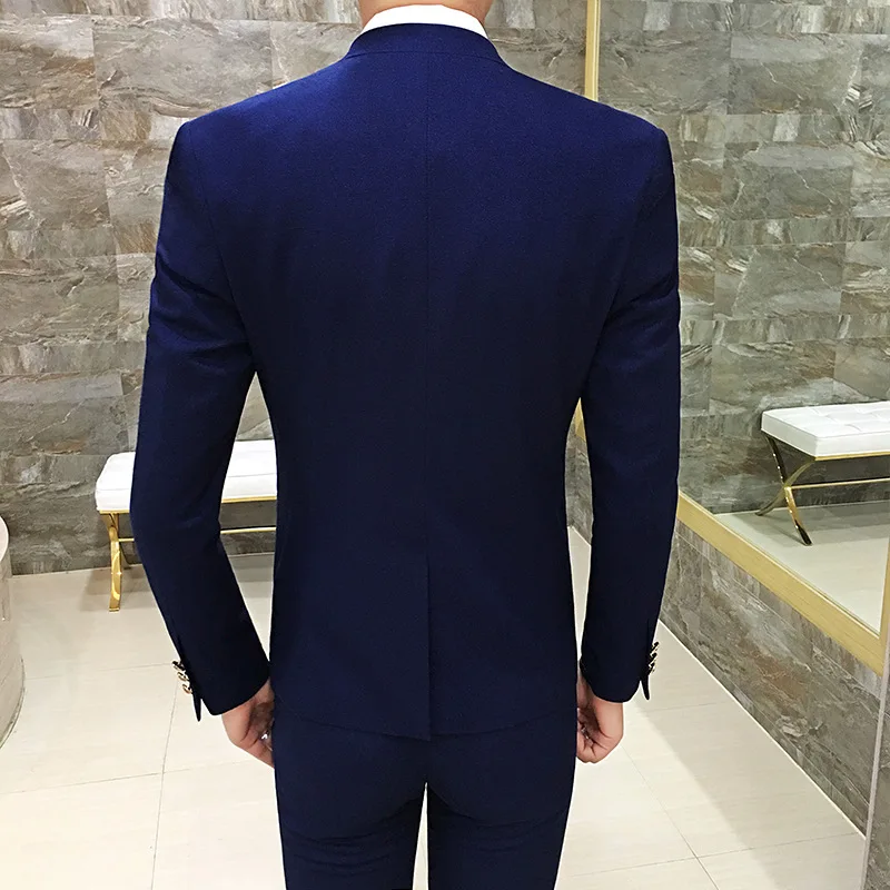 2022 New Suit Suit Male Korean Youth Fashion Groom Dress Suit Small Suit Two-piece Set Mens Suits  Suit