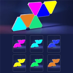 RGB LED Triangle Wall Light Indoor Atmosphere Wall Lamp For Computer Game Room Bedroom Decoration Night Light App Remote Control