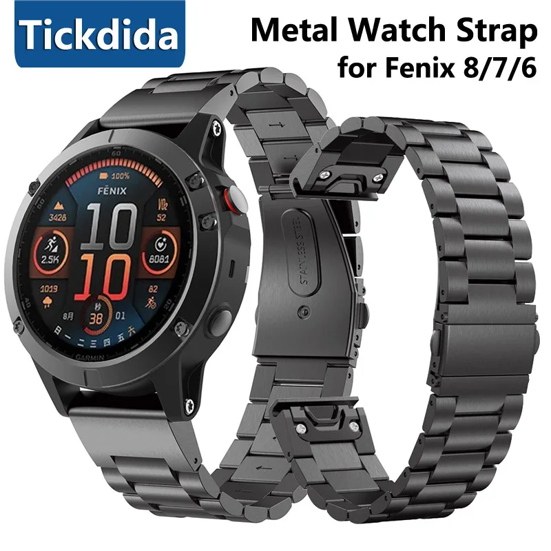 Stainless Steel Metal Watch Strap - QuickFit Watchband 22/26mm