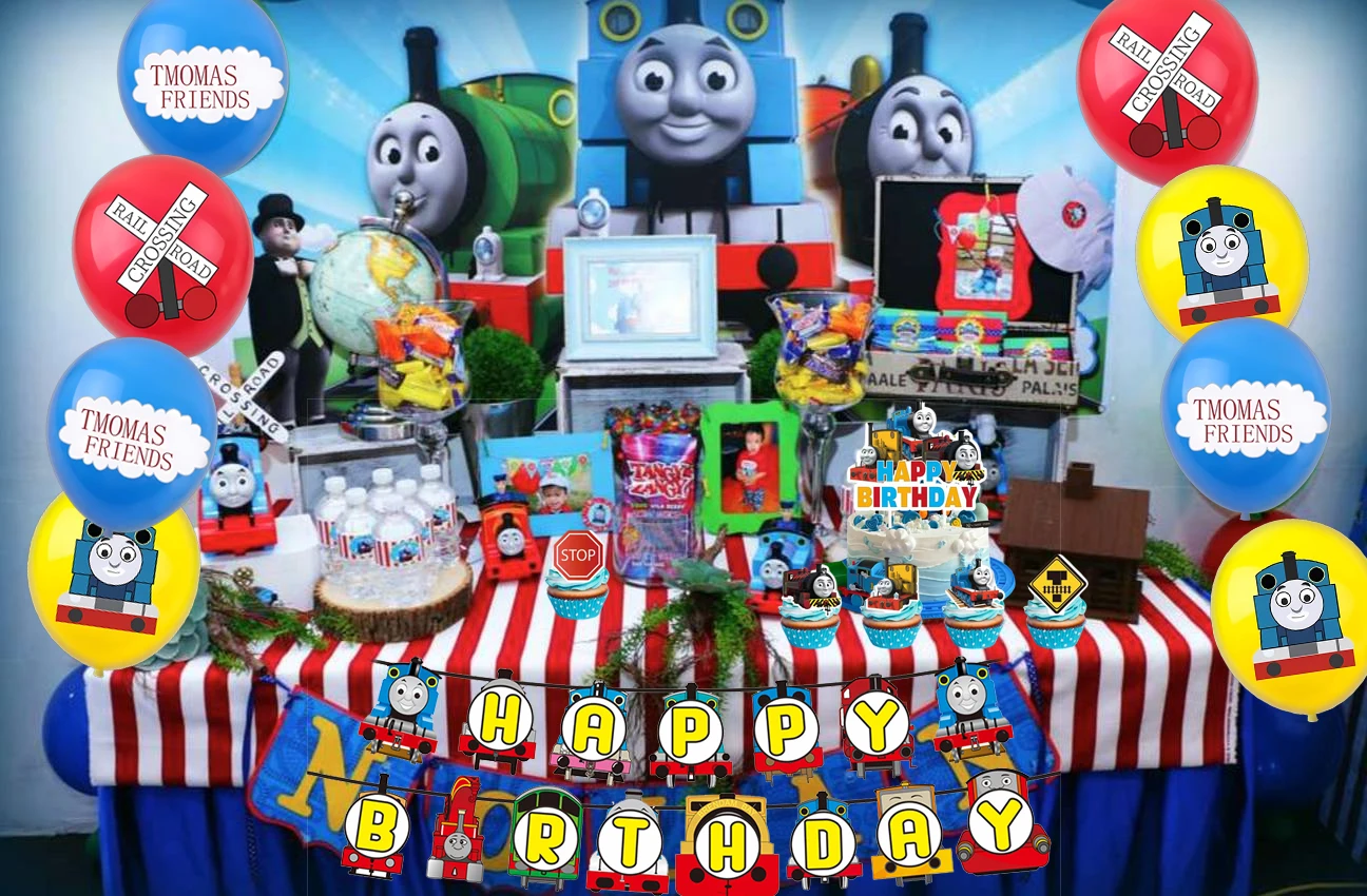 Thomas Balloons Kit the Train Aluminium Helium Balloon Birthday Decoration  Banner Cake Decorations Party Favors Kids Gifts Toys - AliExpress, image size:1296x850