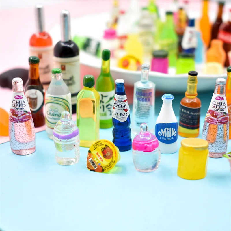 Slime Kit 10Pcs Diy Slime Accessories Beer Bottle Bar Sugar Bead for Slime Toys Food Fruit Lucky Bag for Children Gift slime kit