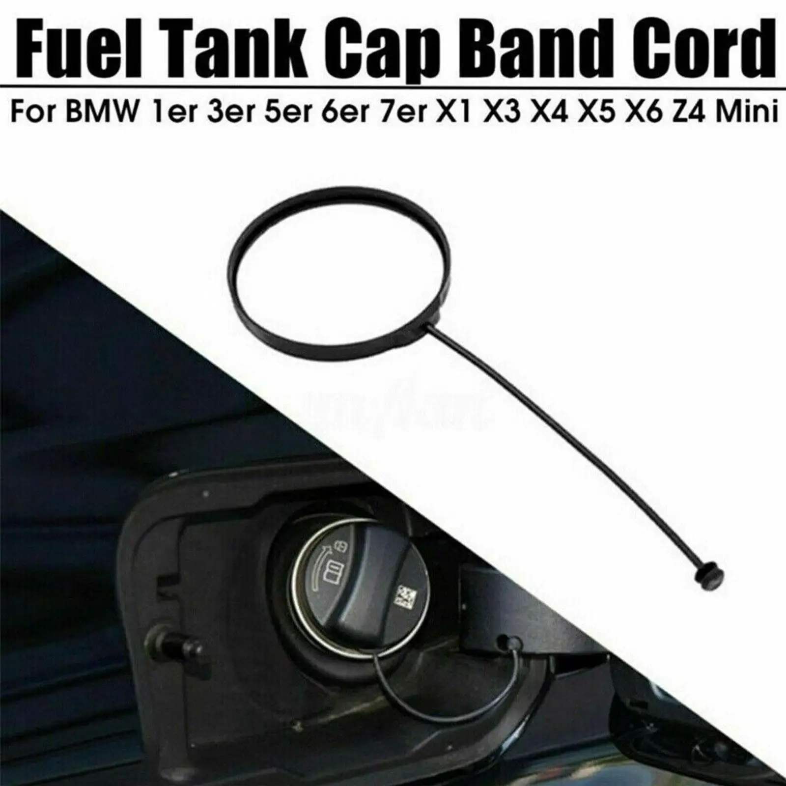 Car Fuel Tank Cap Cover Line Cable Rope 16117193372 For BMW F01 F10 F15 F20 F25 F30 F34 E46 E60 E70 E84 E90 Petrol Diesel C9Y1 oil fuel cap fuel tank cover fuel tank cap fuel cap cord strap