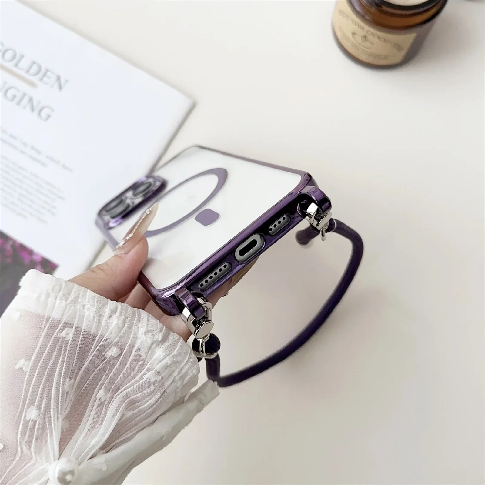 ONEFLOW Collana Per IPhone 14 Pro Max Con Cinturino Rimovibile, Ampia Fascia Per Cellulare Da Appendere - Foto 11