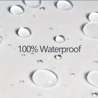 ดอกไม้สีเทาพร้อมม่านอาบน้ําตกแต่งเส้นทอง, ม่านอาบน้ําตกแต่งห้องน้ํา, ม่านอาบน้ํากันน้ําพร้อมตะขอ 5