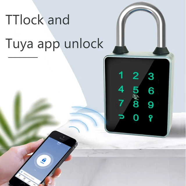 TUYA/TTLOCK APP Fingerprint Padlock Keyless Drawer Safety Lock Aluminum Alloy IP65 Waterproof for Cabinet Backpack 5