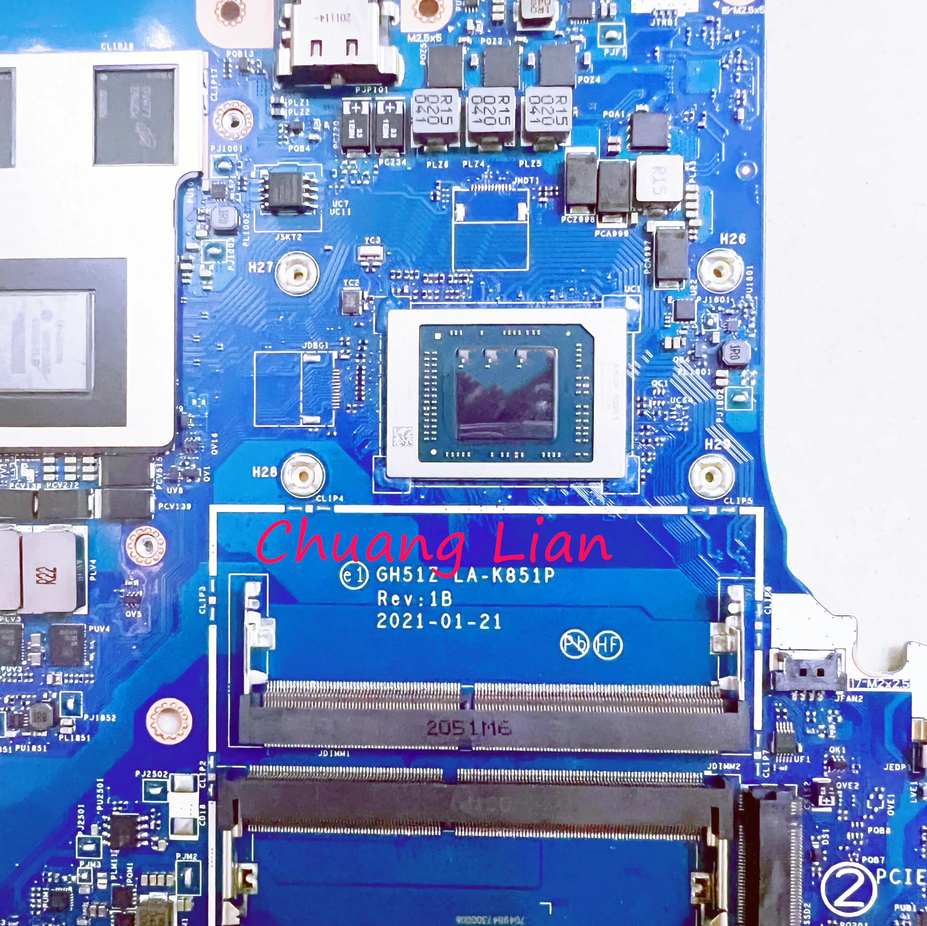 ケッタ Laptop Mainboard para ACER, GH51Z, LA-K851P, 100% totalmente