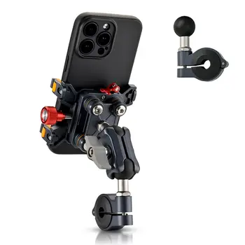 Soporte de aluminio para teléfono de motocicleta, soporte para teléfono móvil para motocicleta eléctrica, ATV, Scooter para teléfono de 6,1 1
