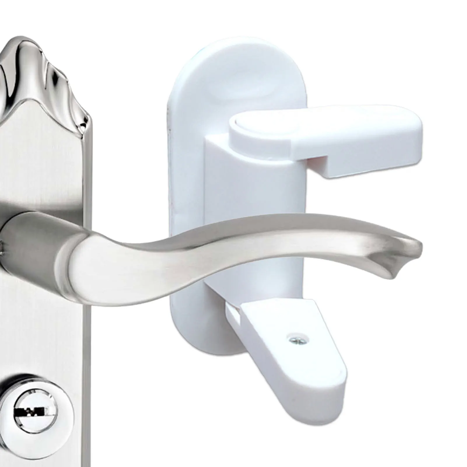 

Universal Door Lever Lock Child Baby Safety Lock Rotation Proof Professional Door Self Adhesive Security Latch Multi-functional