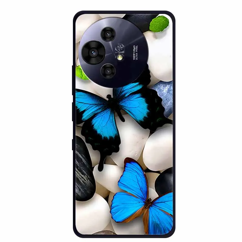 Black Silicone Protective Back Cover - Stylish and Durable Bumper Coque for TCL 50 Pro NxtPaper 5G
