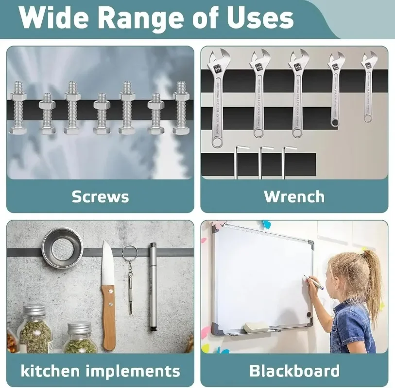 Magnetic Adhesive Strips for DIY and Organization Projects
