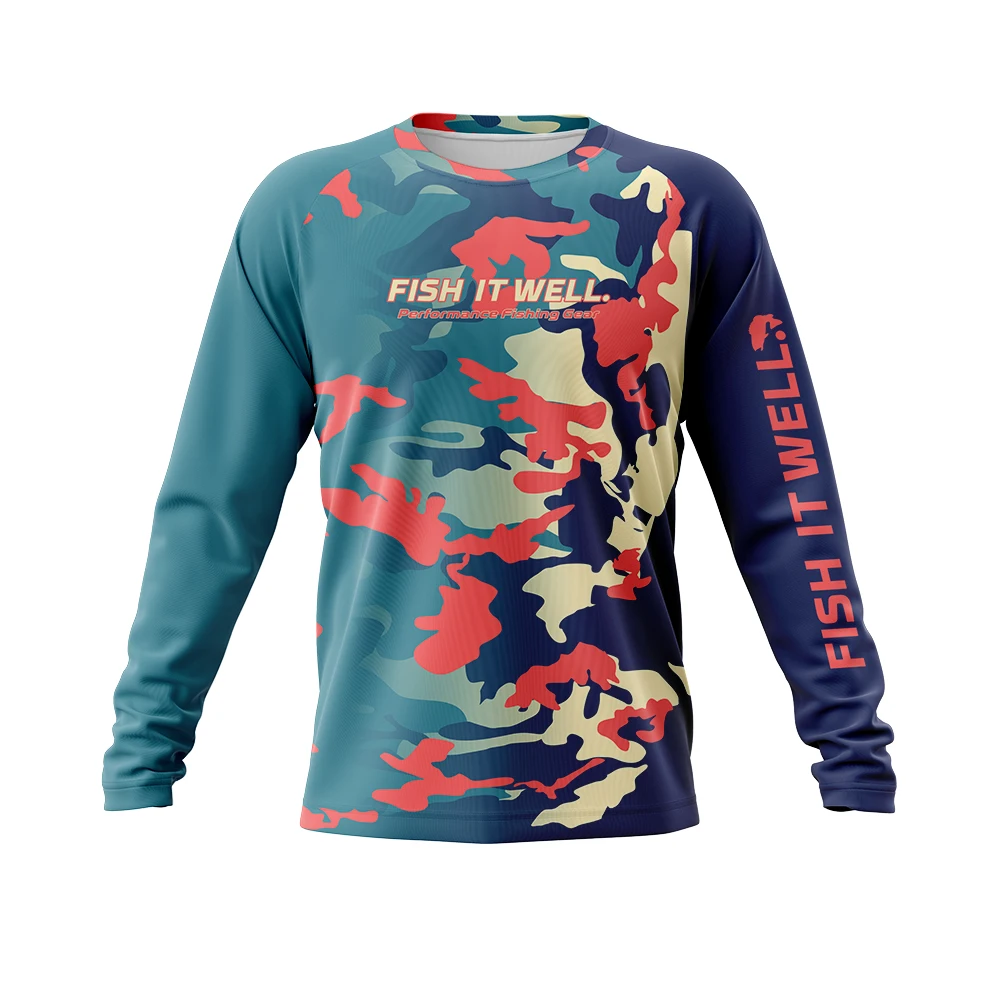 Summer Fishing Men's Long Sleeve Performance Shirt 50+ UPF Protection Quick Dry Tops Lightweight Thin Breathable Outdoor Shirts fly fishing clothes